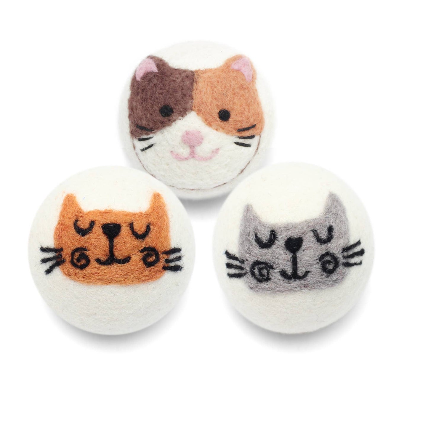 Ethical Global - Cats - Eco Wool Dryer Balls Fair-Trade