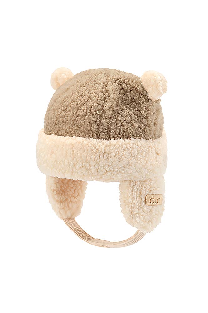 C.C Kids Teddy Bear Ears Earflaps Beanie