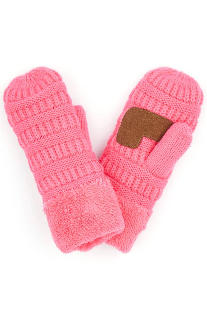 C.C Kids solid Knitted mitten