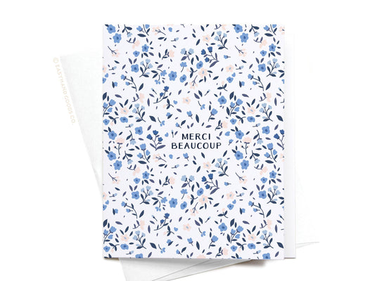 Merci Beaucoup Floral Greeting Card