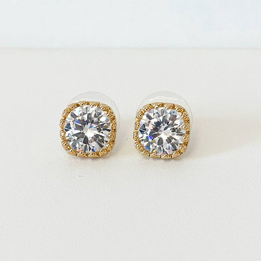 Mugsby - Square Stone Stud Earrings
