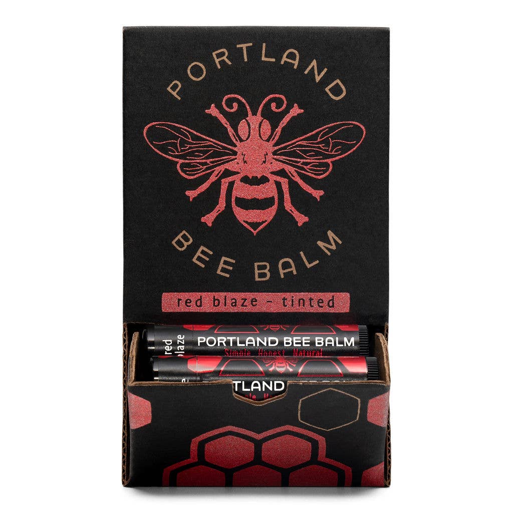 Portland Bee Balm - Red Blaze tinted Beeswax Lip Balm