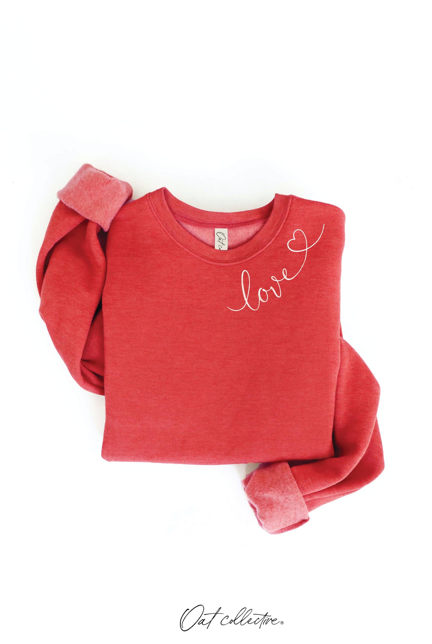 LOVE HEART NECKLINE Graphic Sweatshirt