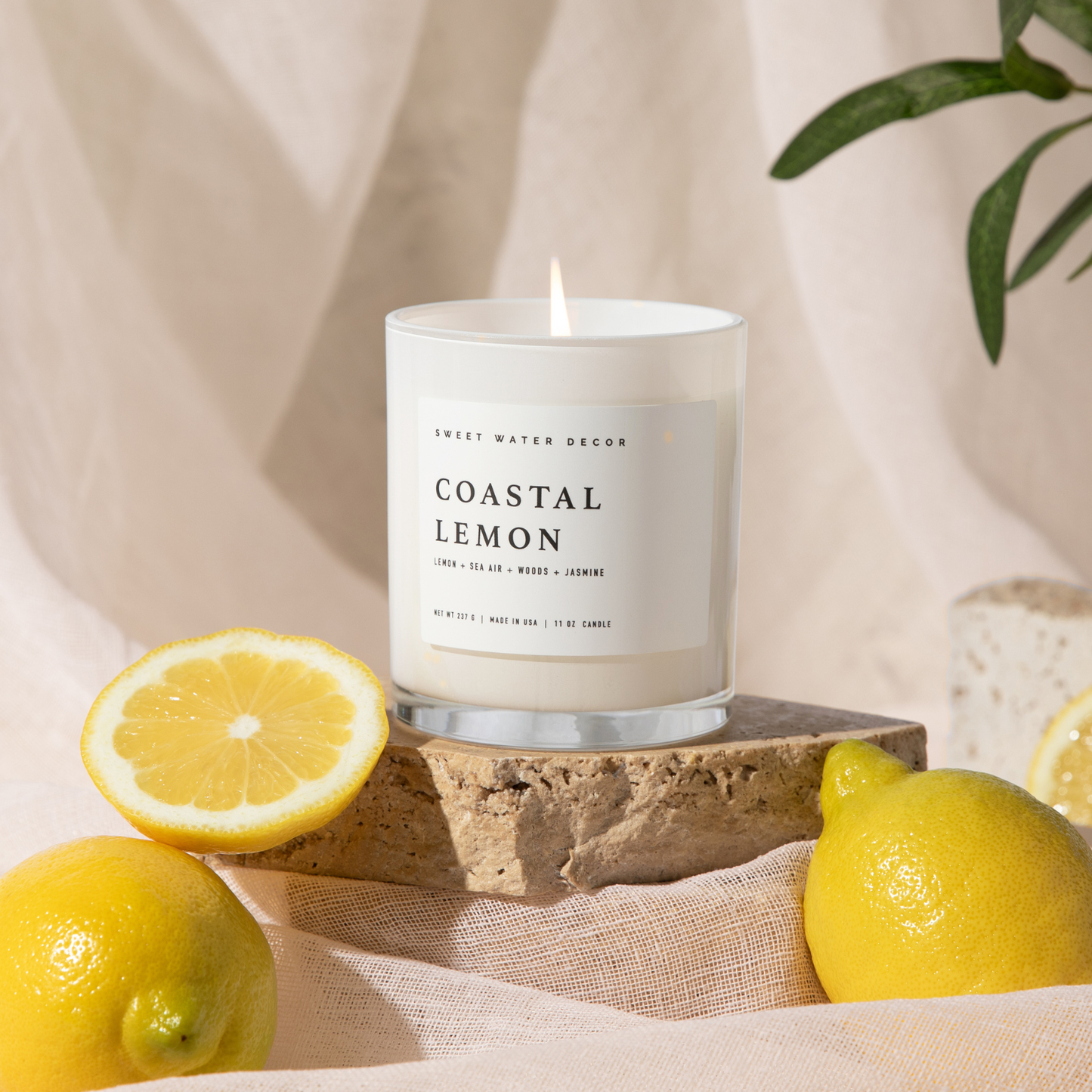 Sweet Water Decor - *NEW* Coastal Lemon 11 oz Soy Candle - Home Decor & Gifts
