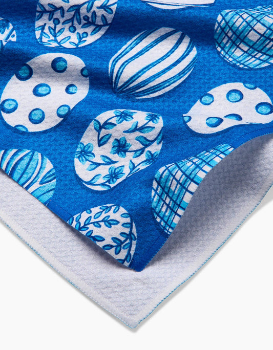 Geometry - Delft Blue Easter Eggs Tea Towel
