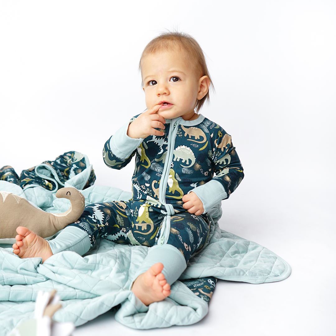 Emerson and Friends - Prehistoric Friends Dinosaur Baby Pajama Bamboo Baby Pajamas Convertible Romper