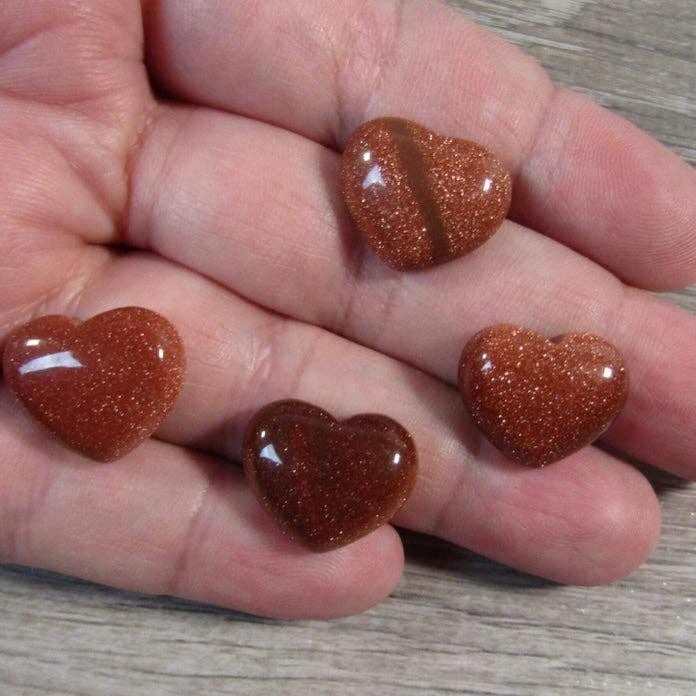 Gemstone Flat Back Heart 3/4 Inch – Bulk Crystal Cabochons