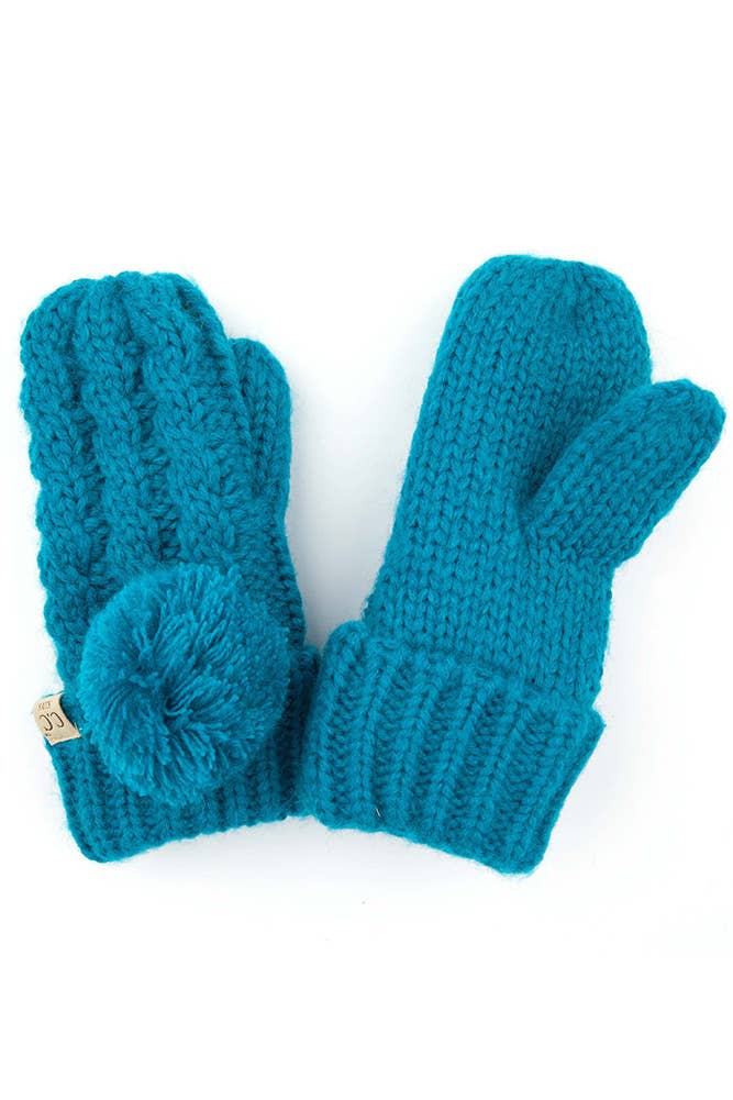 C.C Kids Pom Kids Glove With Fuzzy Lining