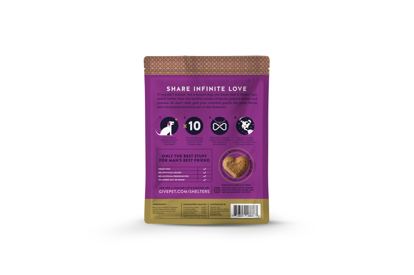 GivePet Doghouse Rock Dog 11oz. Baked Biscuit Treats
