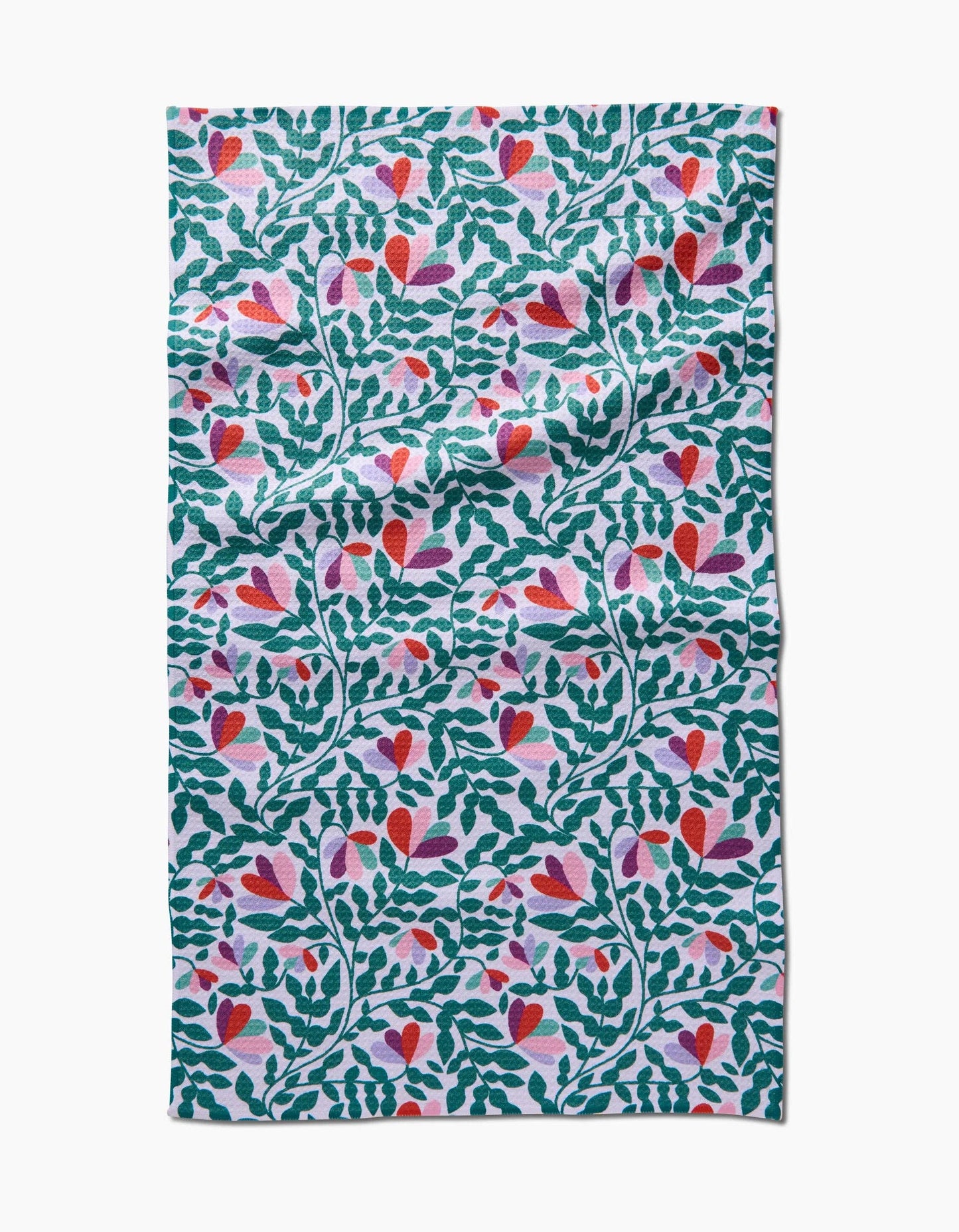 Geometry - Spring Wavy Leaves Tea Towel