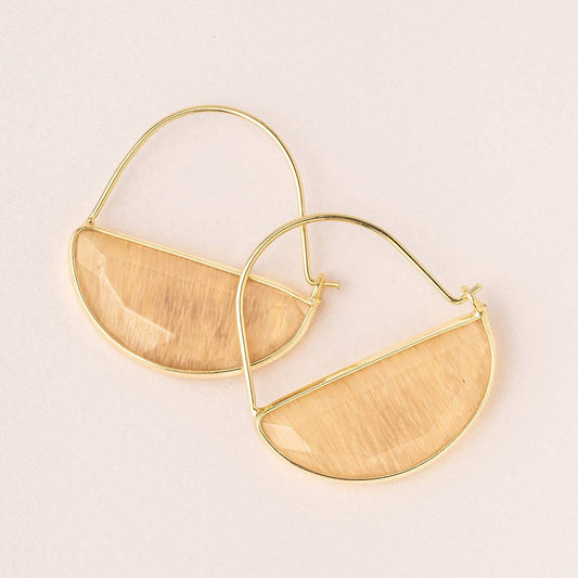 Scout Curated Wears - Stone Prism Hoop - Citrine/Gold