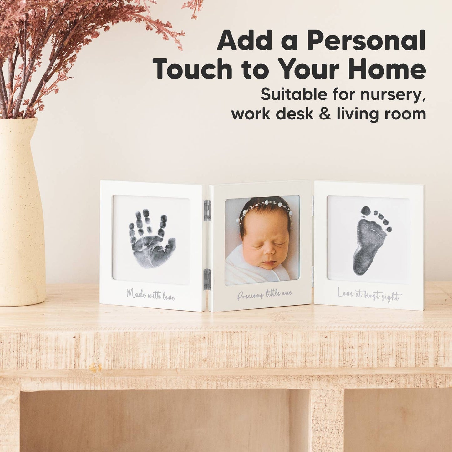 Fond Inkless Baby Handprint and Footprint Kit, Newborn Gifts