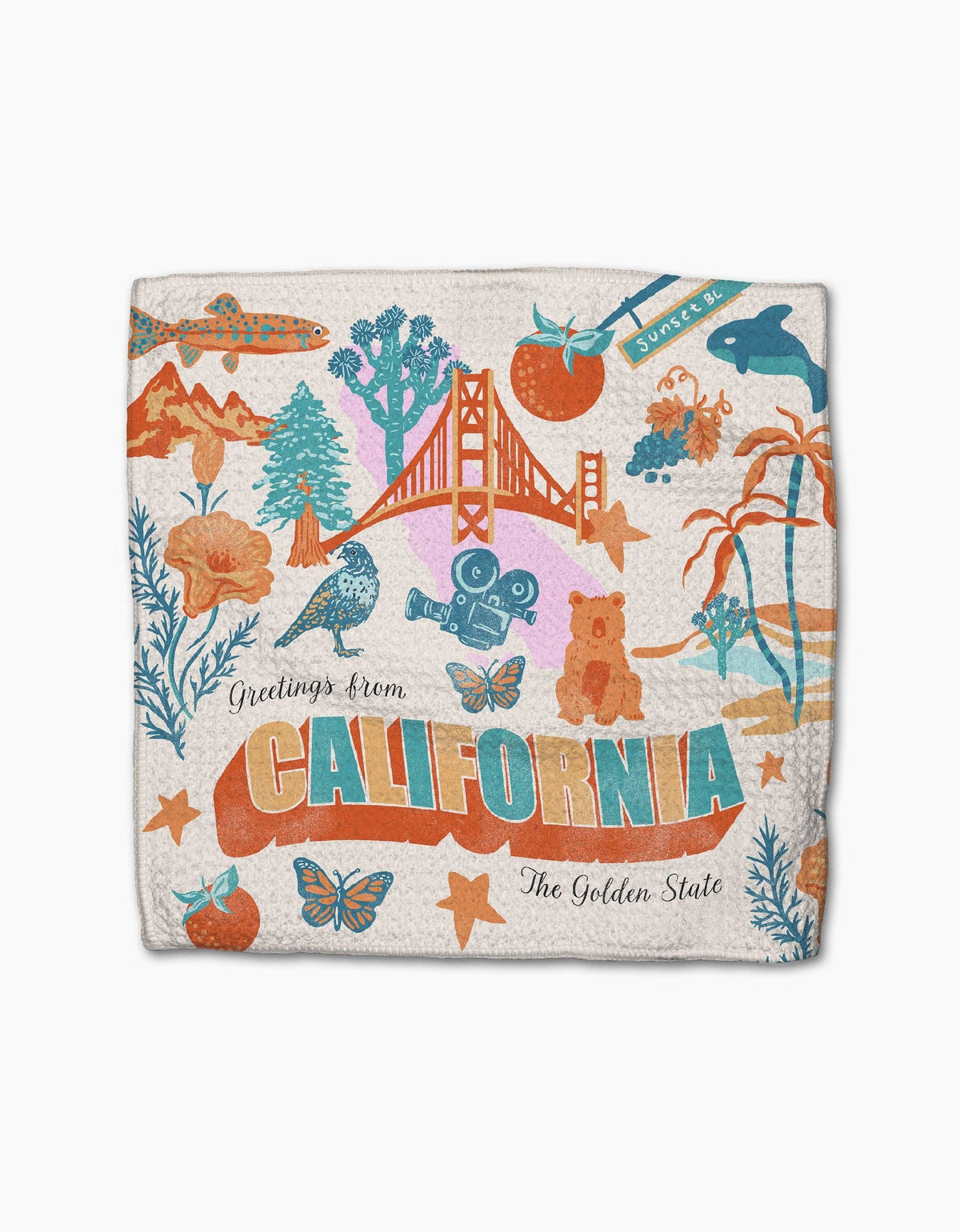 Greetings From California  Dishcloth Set