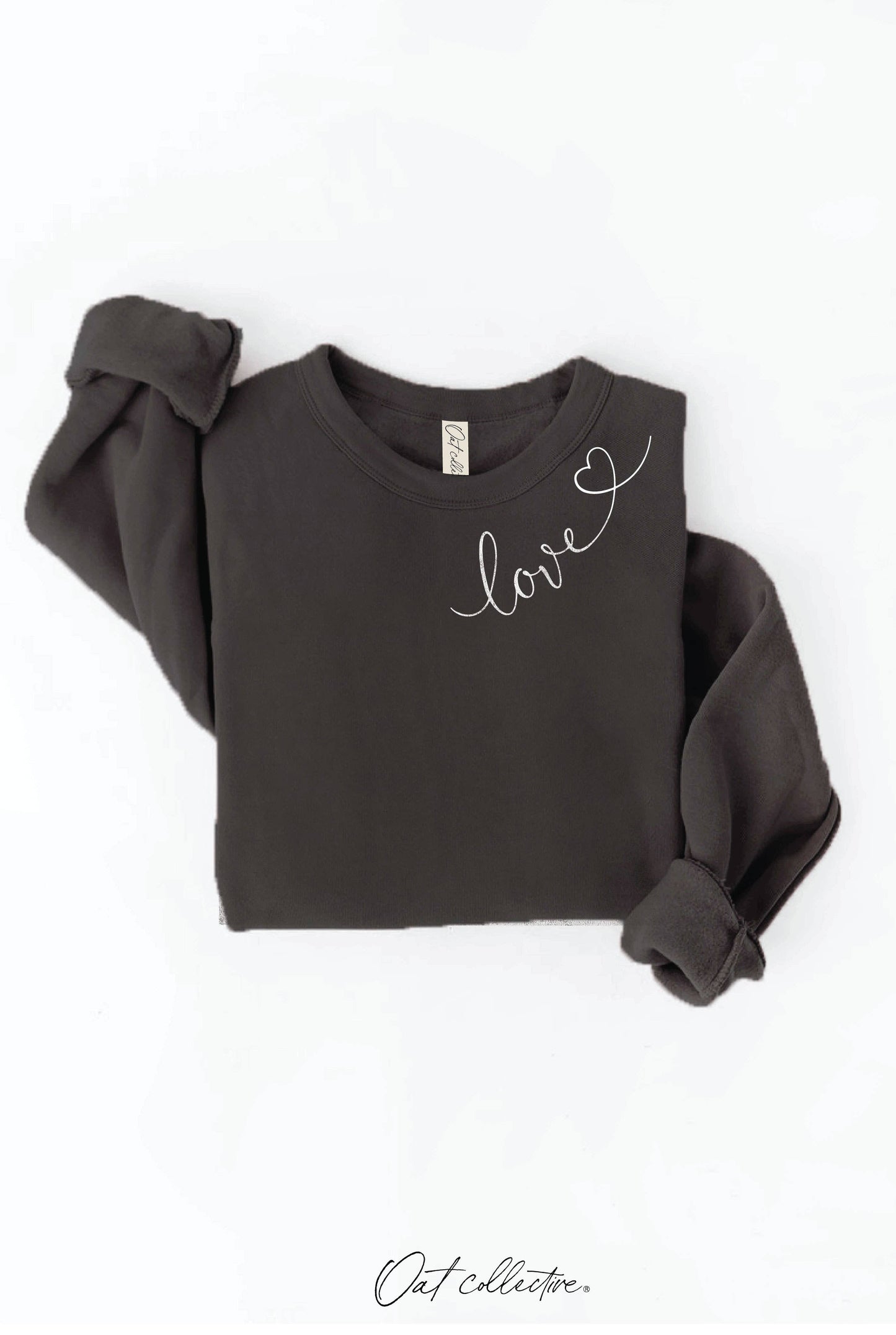 LOVE HEART NECKLINE Graphic Sweatshirt