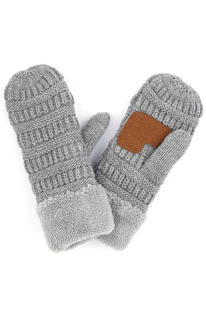 C.C Kids solid Knitted mitten