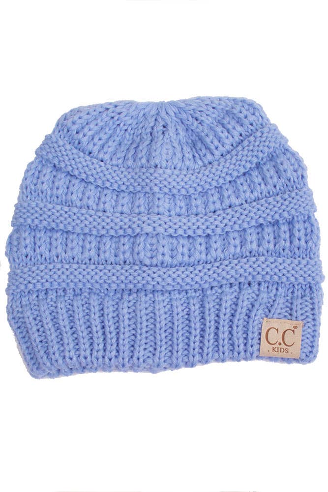 C.C Children Solid Beanie: Dark Melange Gray