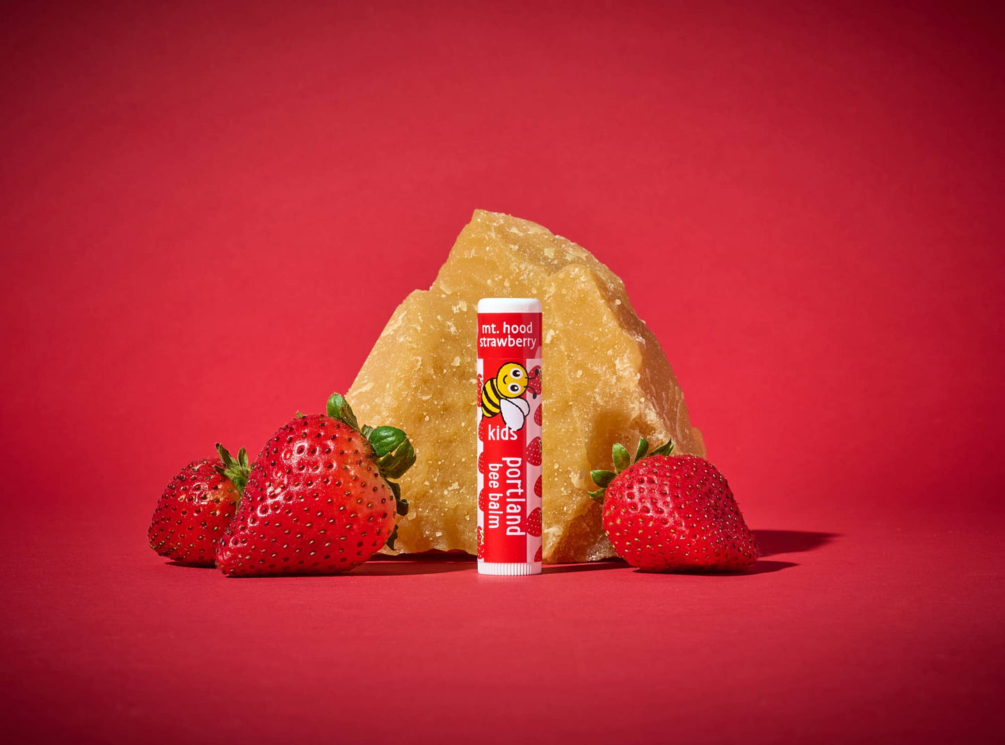 Kids Beeswax Lip Balm Display – Strawberry (24-Count)