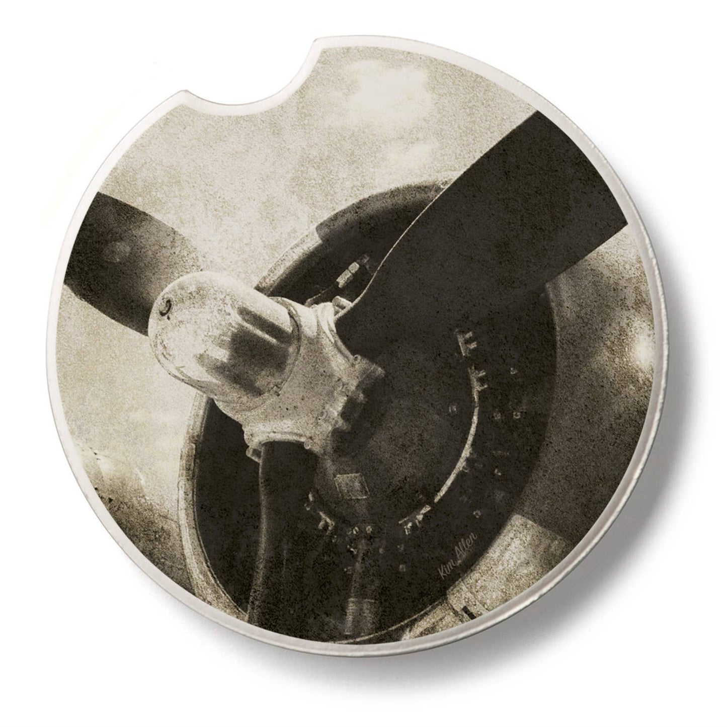 "Propeller" Single Packaged Stone Car Coaster