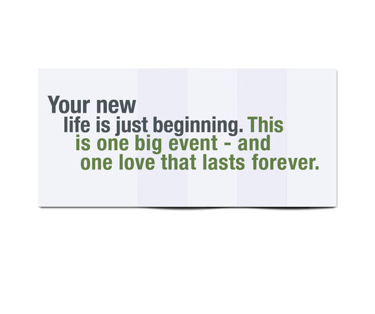 FINCH and HARE - Life Over Wedding or Baby Congratulations Card