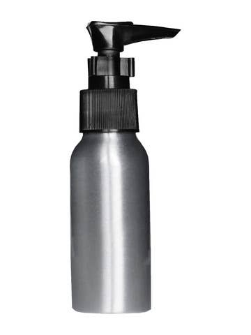 Cylinder | 2oz | Brushed Aluminum Lotion Bottle