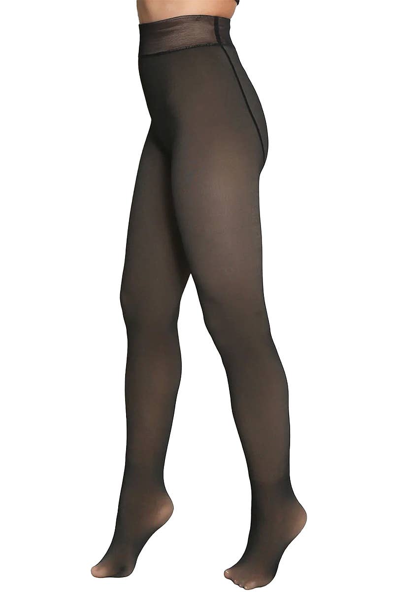 Women's Fake Sheer Fleece Lined Pantyhose Tights