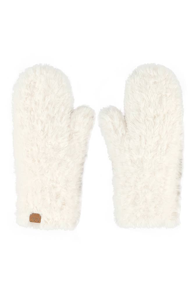 C.C Faux Fur Mittens