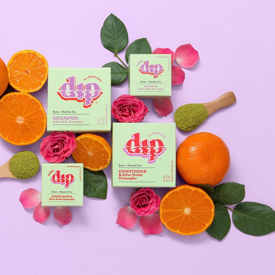 Dip - Mini Dip Color Safe Shampoo Bar for Every Day - Rose & Matcha