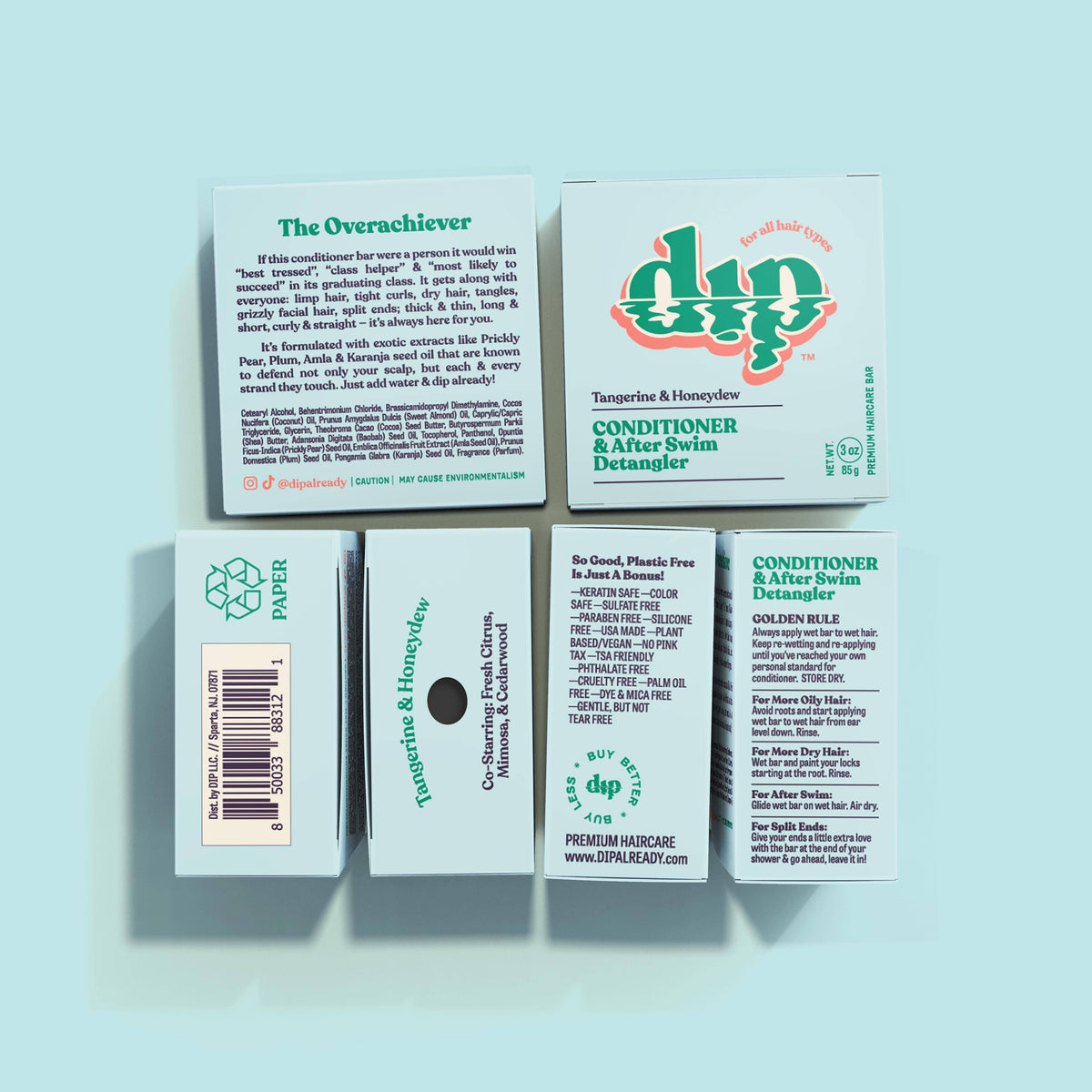 Dip - Conditioner Bar & After Swim Detangler - Tangerine & Honeyde: 3 oz / Tangerine & Honeydew