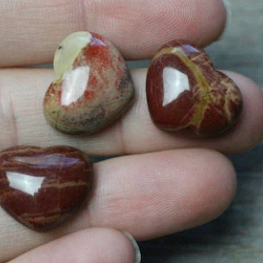 Gemstone Flat Back Heart 3/4 Inch – Bulk Crystal Cabochons