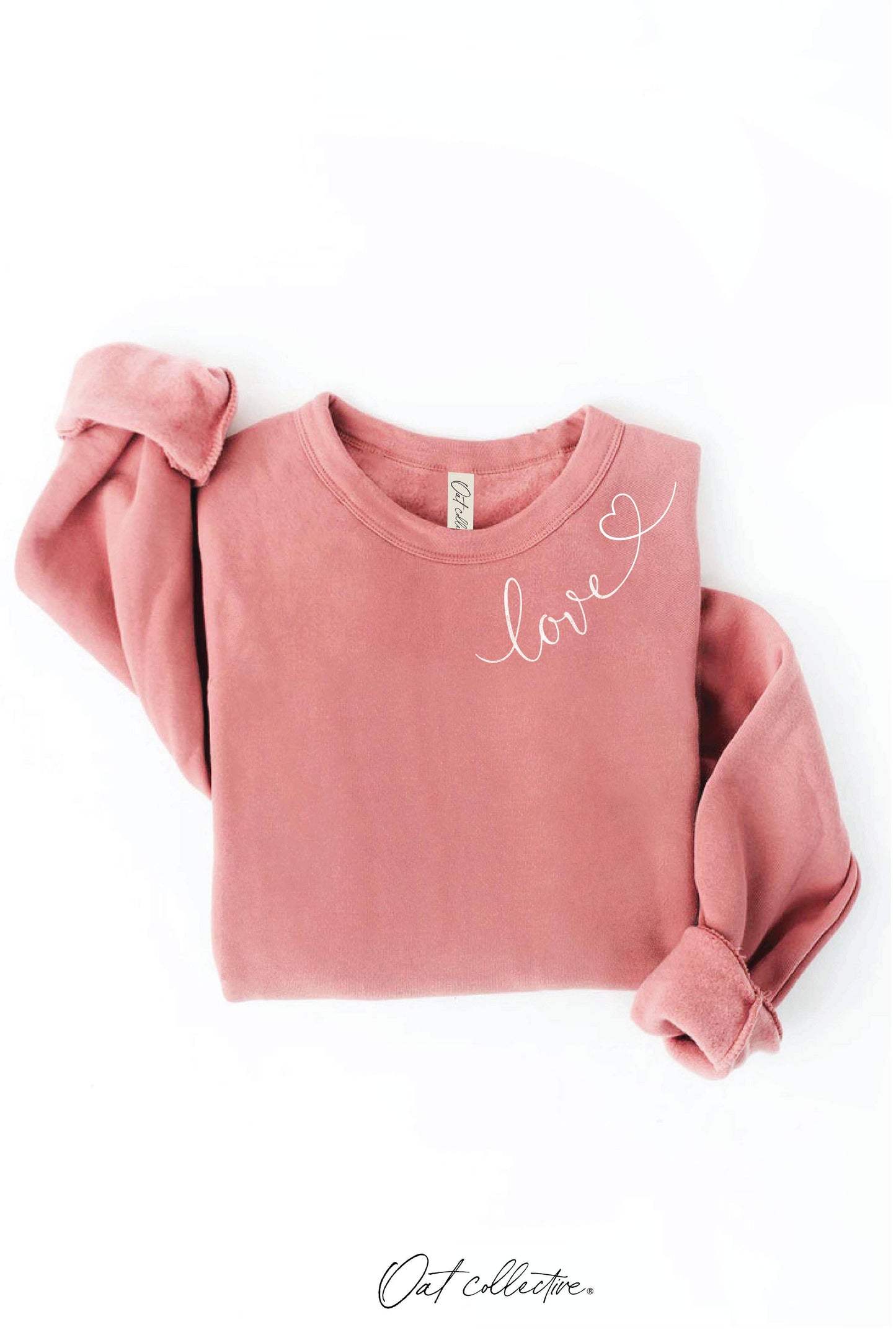 LOVE HEART NECKLINE Graphic Sweatshirt