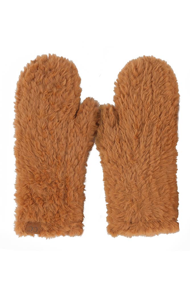 C.C Faux Fur Mittens