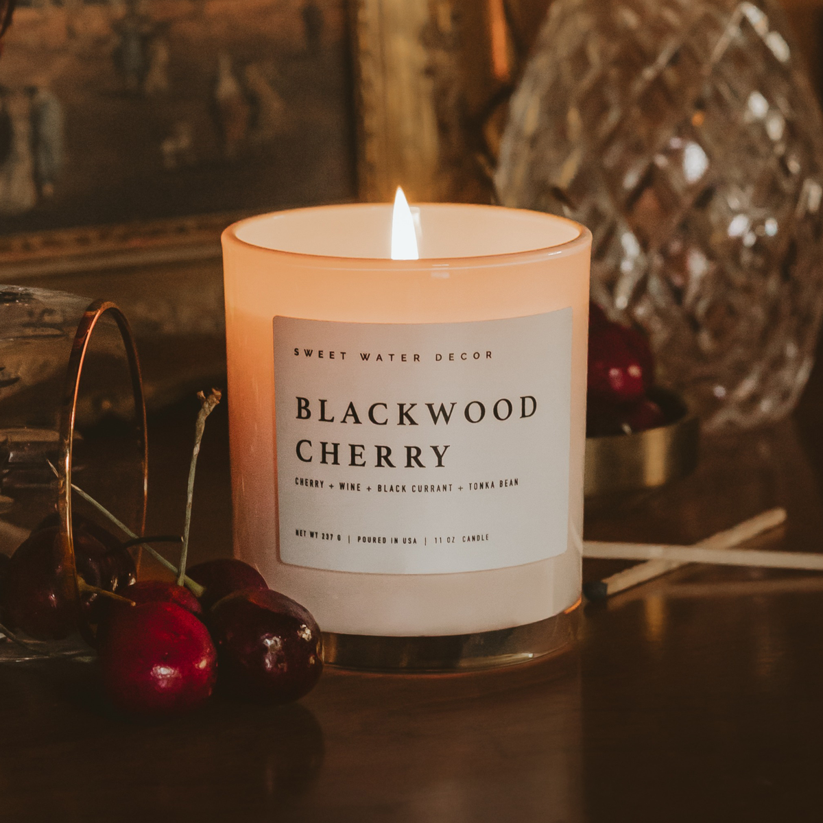 *NEW* Blackwood Cherry 11 oz Soy Candle - Home Decor & Gifts