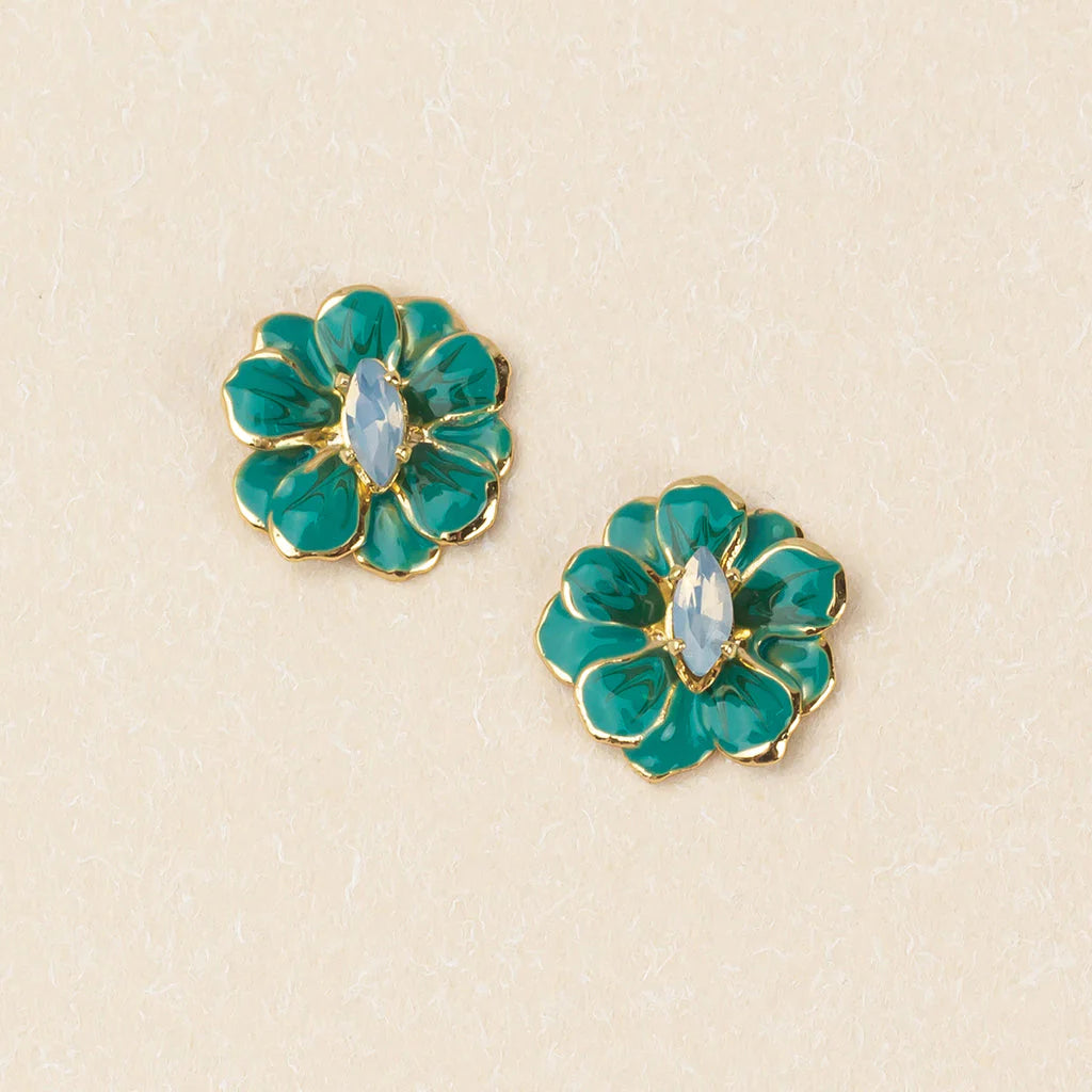 2-in-1 Flower Stud | Turquoise