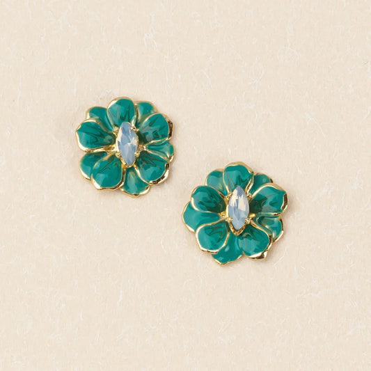 2-in-1 Flower Stud | Turquoise