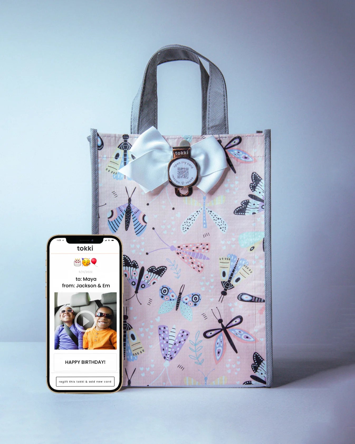 QR Code Video Message Gift Bag | Flutter | Medium Bag