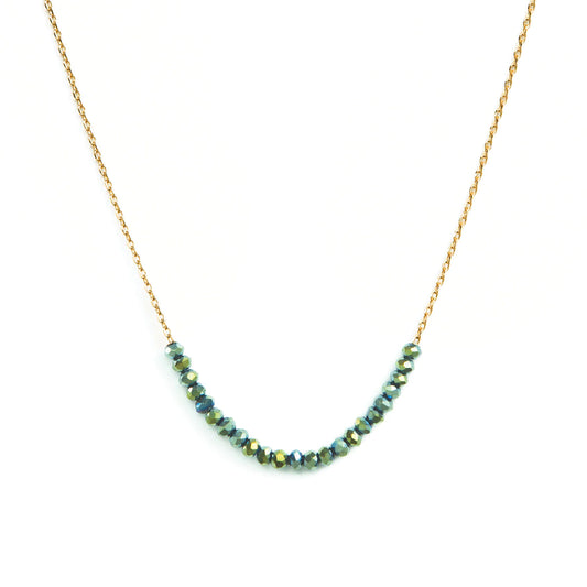 Delicate Necklace | Green & Gold