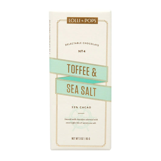 Lolli & Pops Milk Chocolate Toffee & Sea Salt Signature Bar