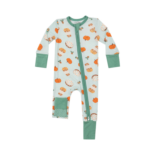 Pumpkin Spice Latte 2-way Zip Romper