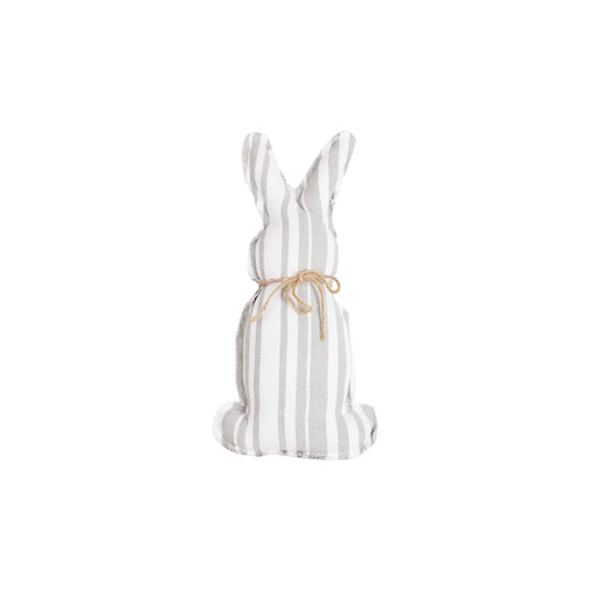 Striped Bunny Rabbit Throw Pillow