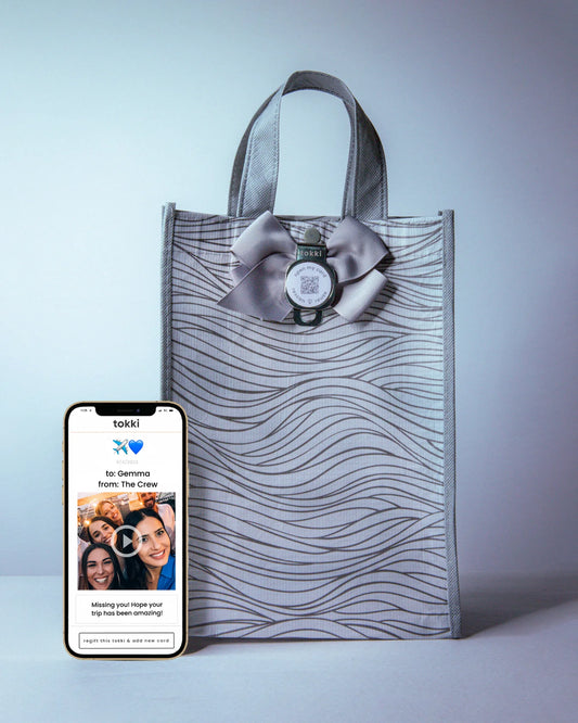 QR Code Video Message Gift Bag | Wave | Medium Bag