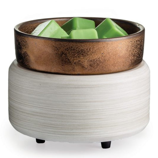 Plug-in Table Top 2-in-1 Fragrance Warmer | White Washed Bronze