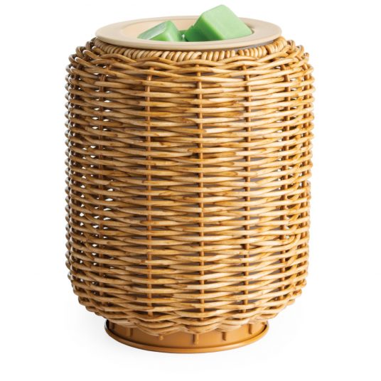 Plug-in Table Top Fragrance Warmer | Wicker Lantern