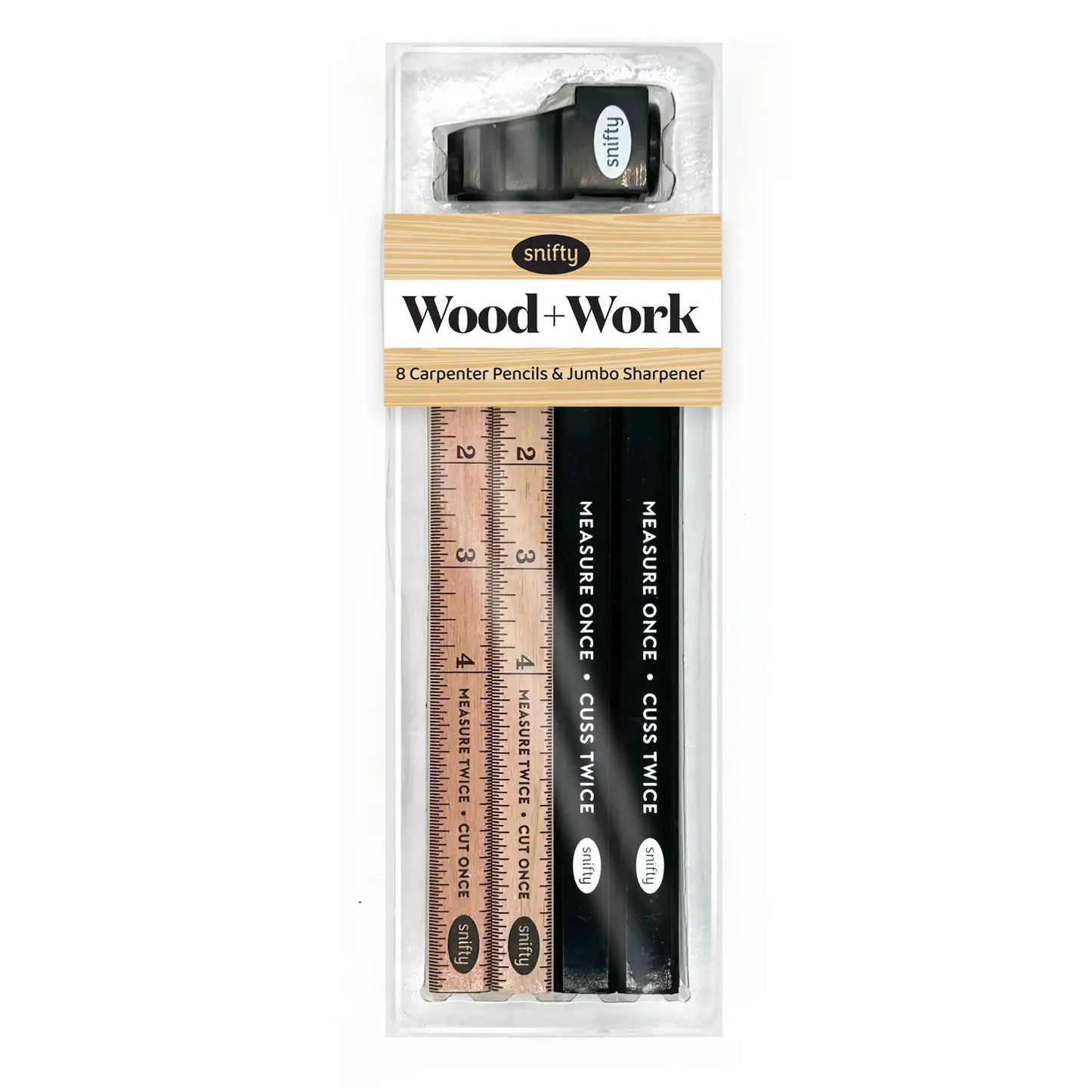 Wood + Work Carpenter Pencils + Sharpener