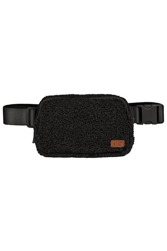 C.C Sherpa Fanny Pack: Black