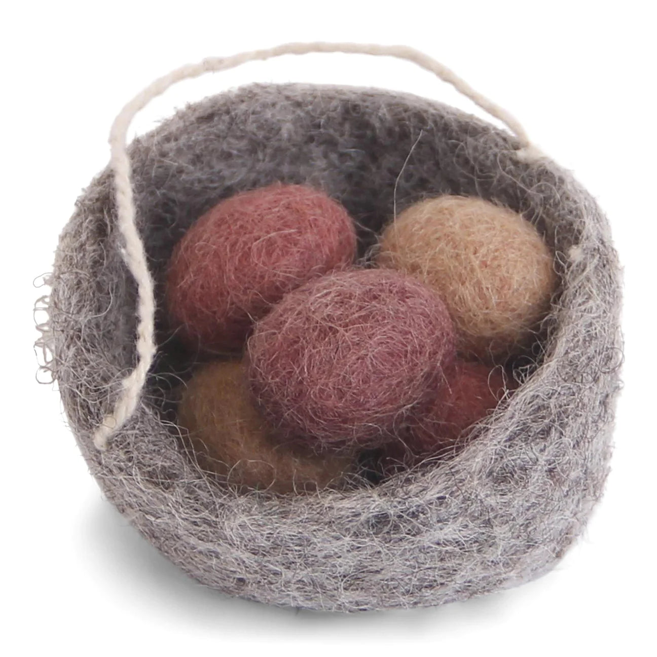 Wool Easter Eggs in a Nest