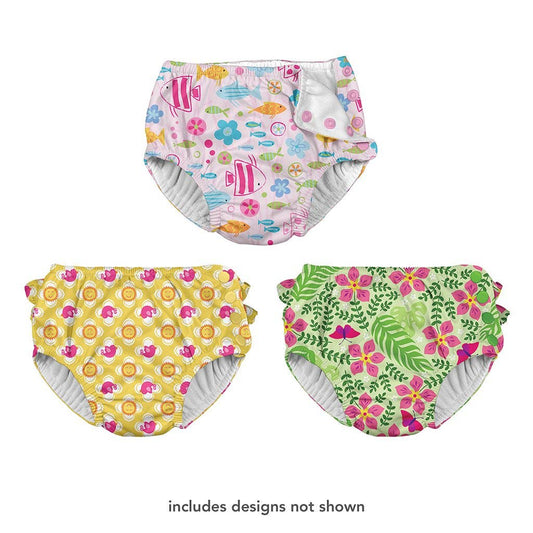 Girl Print Snap Reusable Swim Diaper (Multiples of