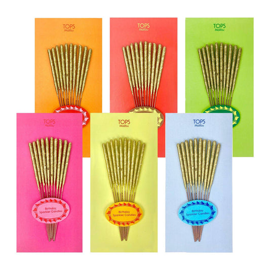 TOPS Malibu - Mini Birthday Sparkler Candles | Asst. Color