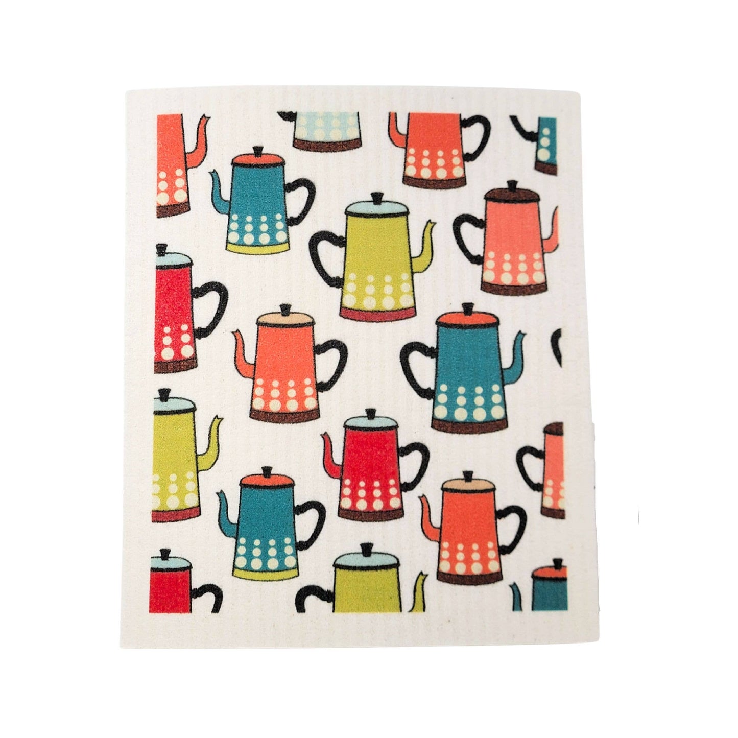 Driftless Studios - Tea Pot Patterned Swedish Dishcloth - Sponge Cloth