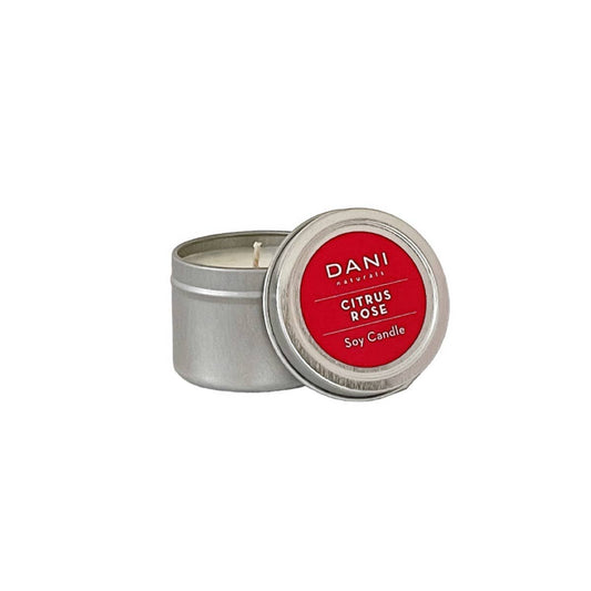 2oz Citrus Rose Travel Candle Tin
