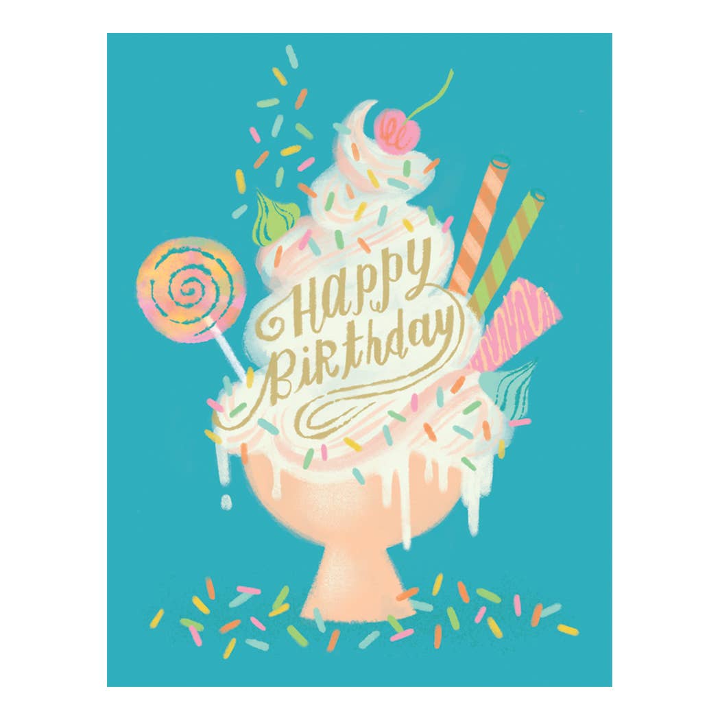 Studio Eleven Papers - Icecream Sundae Birthday Card